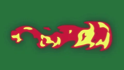 Fire Animated With Logo On Chroma Key For Compositing Stock Footage 338011706