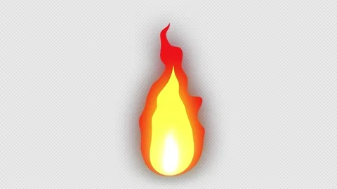 Fire animated on transparent background with alpha channel. Stock Footage 302626835