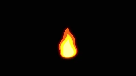 Fire animation 2D 4K 1920X1080 HD burn light match Stock Footage 145089750