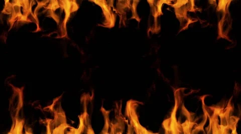Fire animation on black background Stock Footage 50640326