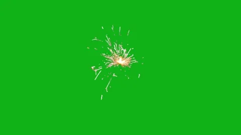 Fire animation on green screen background 库存影片 332953919