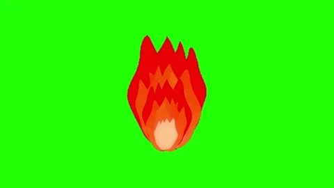 Fire Animation Green Screen Background Vídeo Stock 337197534