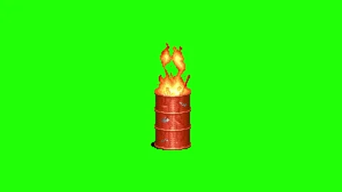 Fire Animation Green Screen Background Vídeo Stock 337197553