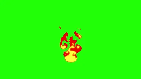 Fire Animation Green Screen Background Vídeo Stock 337197561