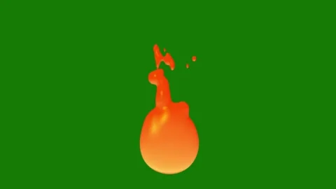 Fire Animation on Green Screen | Fire Animation Stock Footage 316471813