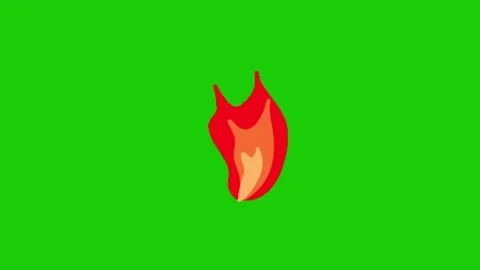 Fire animation on green screen 库存影片 334116542