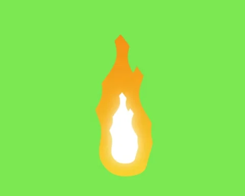 Fire Animation Looping Video footage : Red Fire Stock Footage 334514965