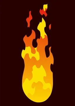 Fire animation sprite. Red and orange fire flame. Hot flaming element for game Illustrazione stock