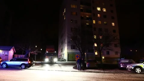 A fire, apartment building 動画素材 194925801