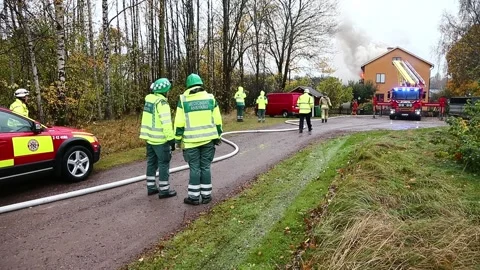 Fire apartment house Stock Footage 165288554