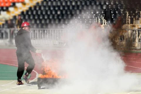 Fire applied sport Stock Photos