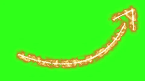 Fire arrow animation isolated on green screen effect element Stock-Footage 331630965