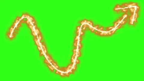 Fire arrow animation isolated on green screen effect element Stock Footage 331630966