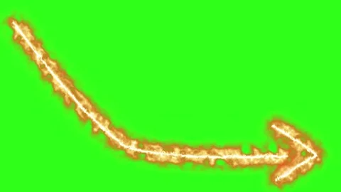 Fire arrow animation isolated on green screen effect element Stock Footage 331630967