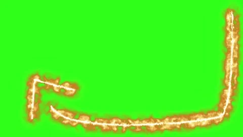 Fire arrow animation isolated on green screen effect element Stock Footage 331630973