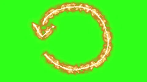 Fire arrow animation isolated on green screen effect element Stock Footage 331630974