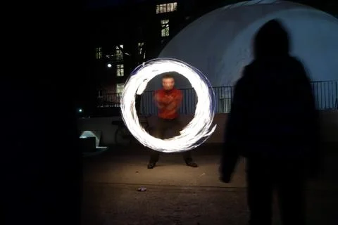 Fire artist Stock Photos