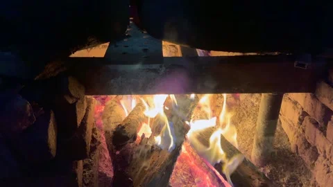 Fire ashses in winter Stock Footage 320214801