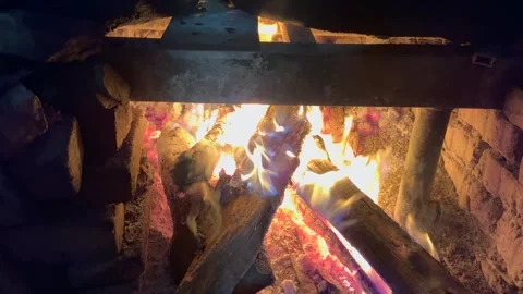 Fire ashses in winter Stock Footage 320214816