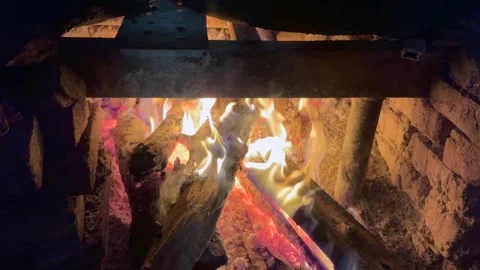 Fire ashses in winter Stock Footage 320214871