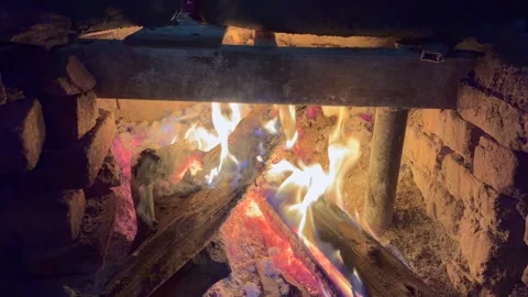 Fire ashses in winter Stock Footage 320214903