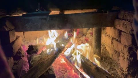 Fire ashses in winter Stock Footage 320214909