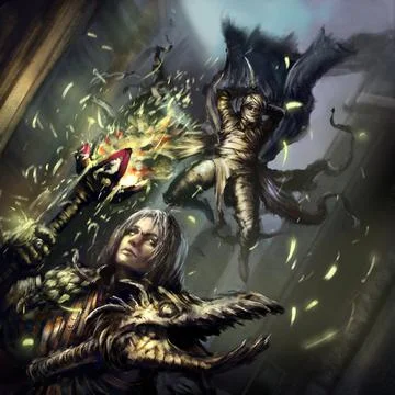 Fire assassin Stock Illustration