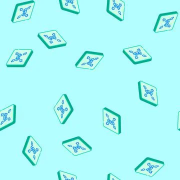 Fire assembly point emergency isometric icon seamless pattern Illustrazione stock