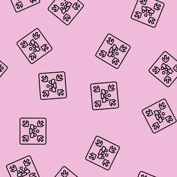 Fire assembly point emergency line seamless pattern Illustrazione stock