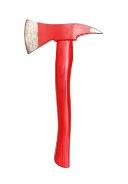 Fire ax on white background Stock Photos