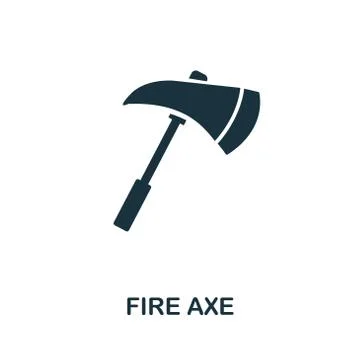 Fire Axe icon. Creative element design from fire safety icons collection. Pixel Illustrazione stock
