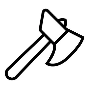 Fire axe line icon. Fire equipment vector illustration isolated on white. Hack Stock Illustration