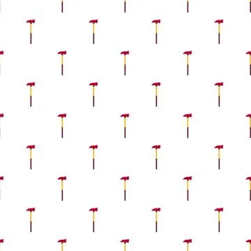 Fire axe tool pattern on white background Stock Illustration