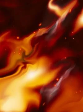 Fire background burning fire background with sparks against the dark Copyr... Stock Photos