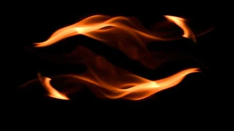 Fire background burning flame frame on a black background Stock Photos