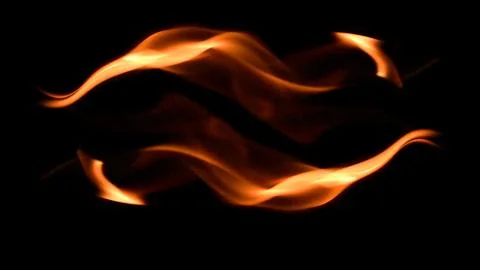 Fire background burning flame frame on a black background Stock Photos