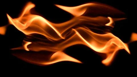 Fire background burning flame frame on a black background Stock Photos