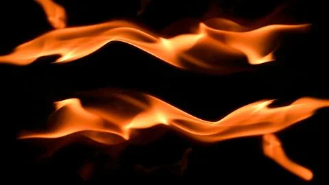 Fire background burning flame frame on a black background Stock Photos