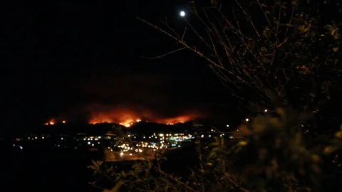 A fire in the background Stock Footage 109205491