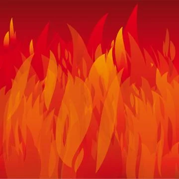 Fire background with gradient flames all around. Stock Illustration