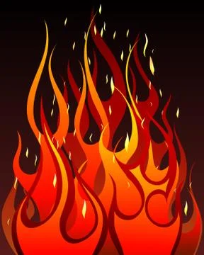 Fire background Stock Illustration