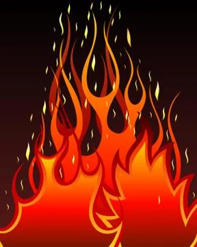 Fire background Illustrazione stock