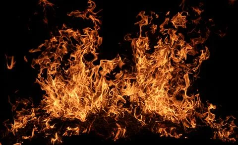 Fire Background Overlay. Realistic Burning Flames. VFX Flame Effect. High Tem Photos