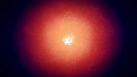 Fire background with a spinning sphere in the center Video stock 152921993