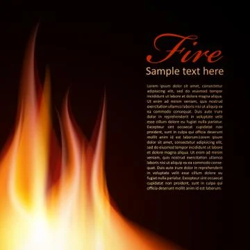 Fire background Text Design Stock Illustration