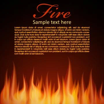 Fire background for your Design Stock Illustration