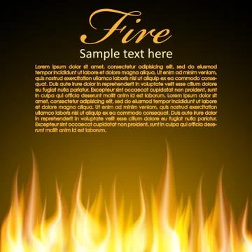 Fire background for your Design Stock Illustration