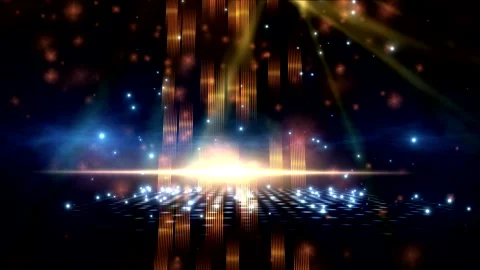 Fire ball and stripes of light as background for name, text, slogan, message Stock Footage 260899485