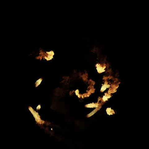 Fire Ball Assemble Alpha - High Quality Stock Footage Stock Footage 310742427