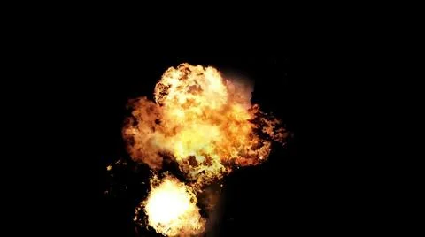 Fire ball  on black  Background Stock Illustration